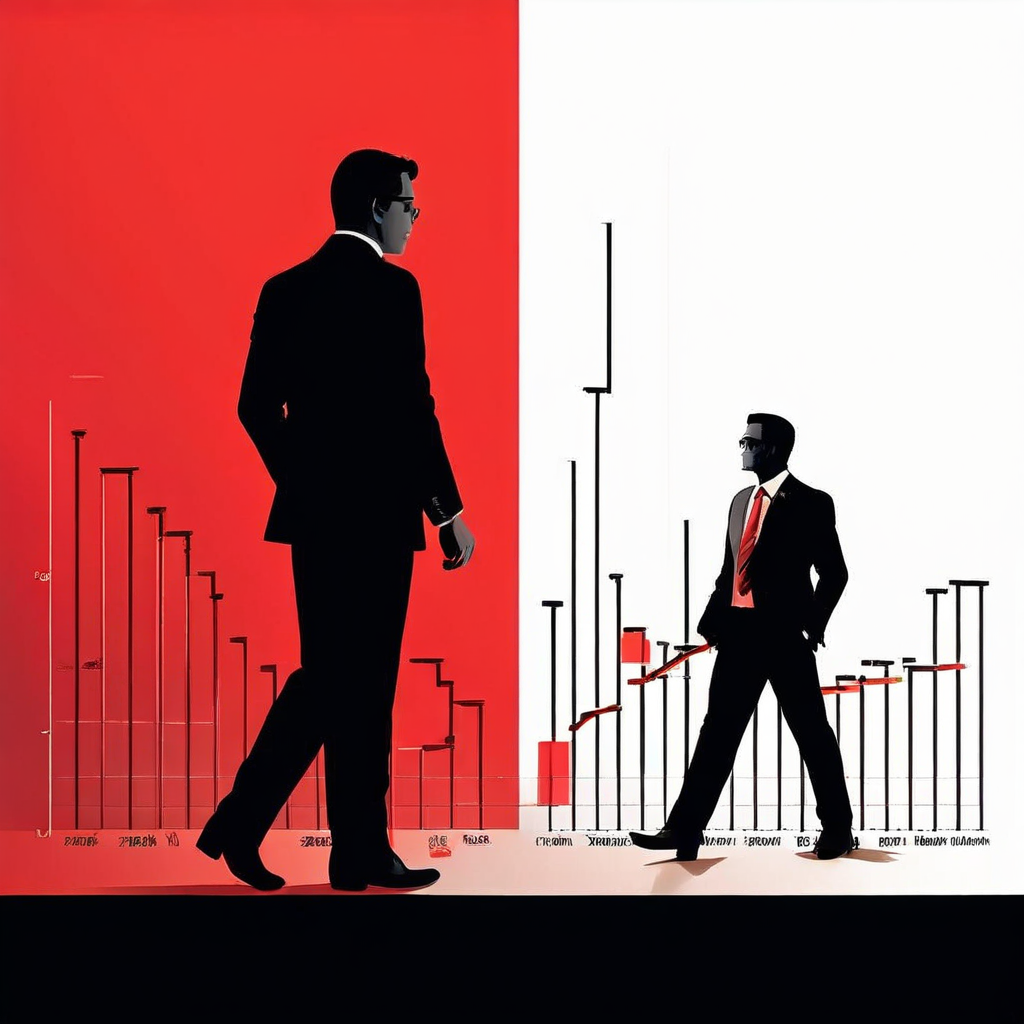 보험 영업사원의 압박적인 판매 행태와 이로 인한 이익률 변화를 시각화한 그래프로, 강압적인 영업이 장기적인 수익성에 미치는 부정적 영향을 분석합니다.