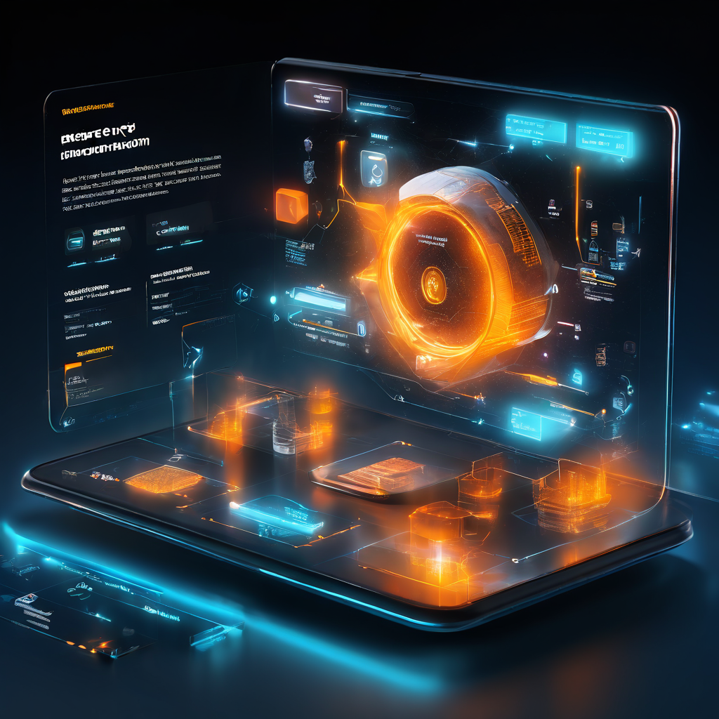 Abstract digital interface showing payout status flow within a layered online service workflow, with glowing data paths and...