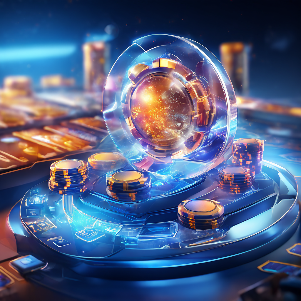 Futuristic digital interface showing a secure online service flow with layered data paths and glowing update lines.
